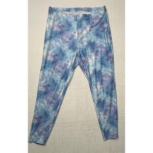 Disney Her Universe Floral Leggings Size 2 Blue Purple‎ Hot Topic